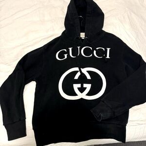 Authentic Black Gucci sweatshirt size large interlocking GG logo
